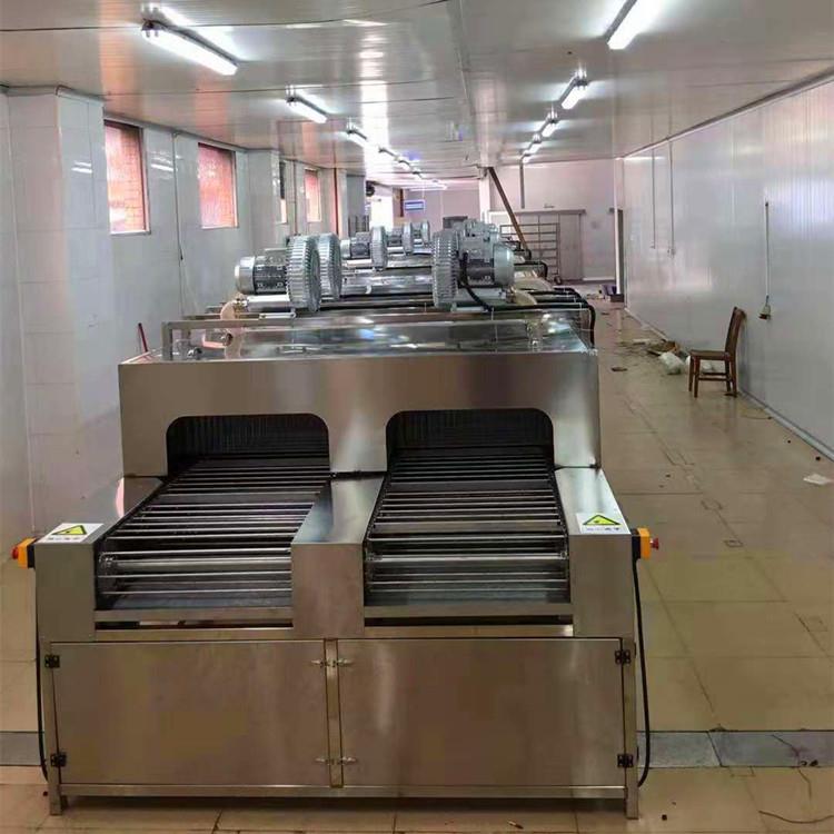 安徽通过式高温热风循环隧道烘干固化烘炉干线步进式超声波清洗机