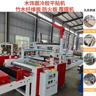 机械手上料PUR热熔胶复合机 聚氨酯AB胶金属膜木饰面板贴面机厂家