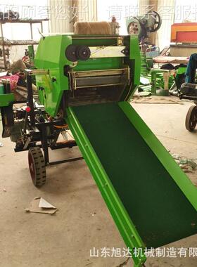 山东秸青贮饲料玉米秆打包膜厂家 半自动牧草ELZ打包捆机机 包膜