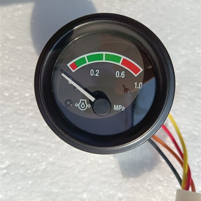 柴油发动机油压力表电感电子指针式油压表12v24v工程车油箱压力表