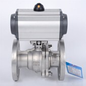 法兰气动球阀 气动快速切断球阀两片式 不锈钢气动球阀Q641F 16P