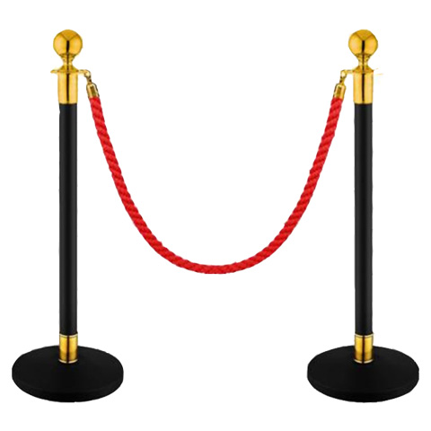 礼宾杆迎宾柱圆球不锈钢一米线隔离带酒店挂绳护栏杆迎宾杆红绒布