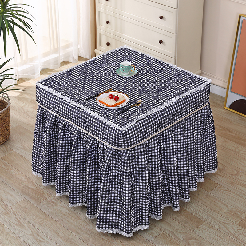 电炉罩套烤火桌子罩加厚加绒保暖烤火炉桌套正方形电暖炉罩烤火布