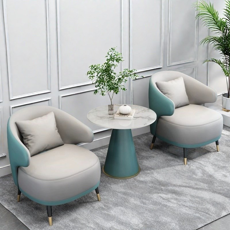 酒店商务接待沙发休息区美容院会客售楼处办公室休闲洽谈桌椅组合