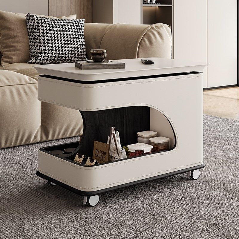 安居坊中古风全实木边几升降沙发手推车马鞍皮小户型客,住宅家具,移动边几/推车,淘宝优惠券,粉丝福利购,淘宝优惠卷