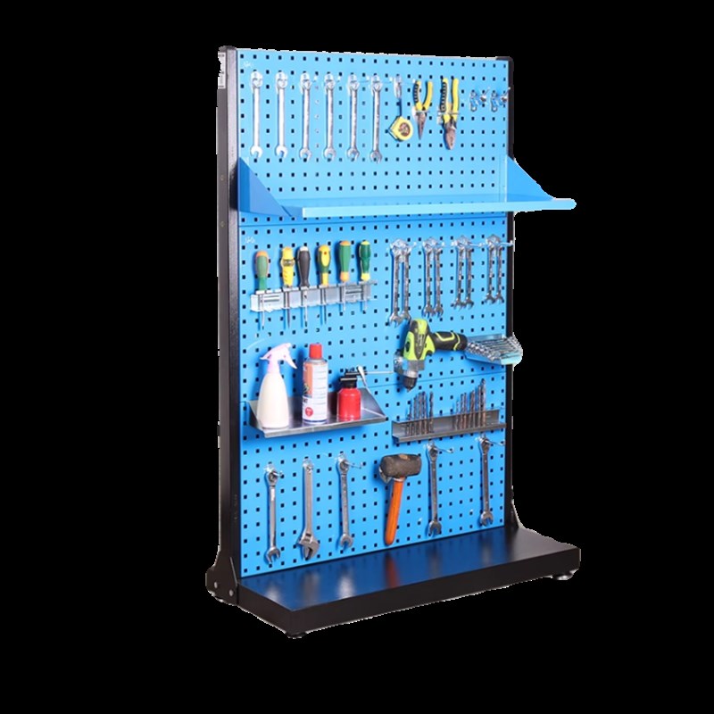 方孔洞洞板金属挂板架整理架物料架车间工具车货架五金展示架