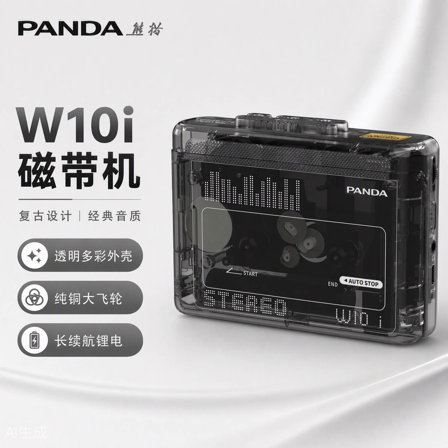 熊猫时尚复古磁带机新品