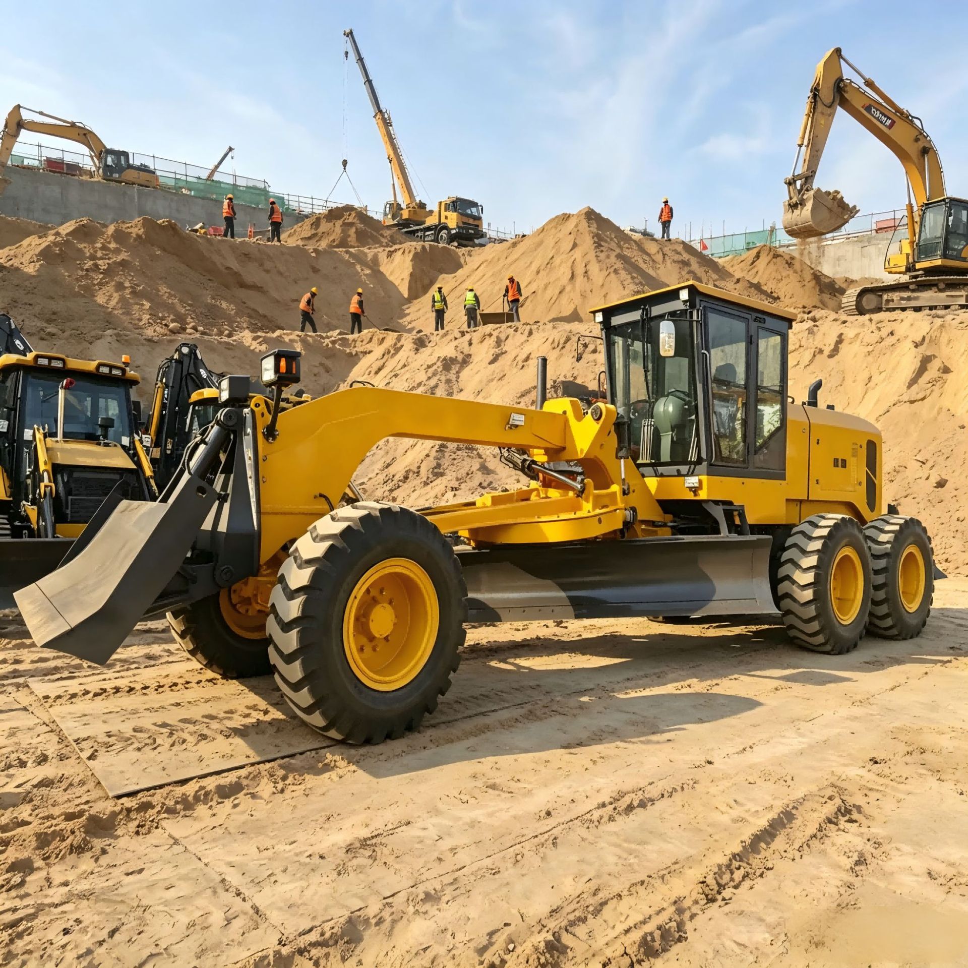 全新道路平地机土地平整机工程装载式刮平机外贸现货工厂速发