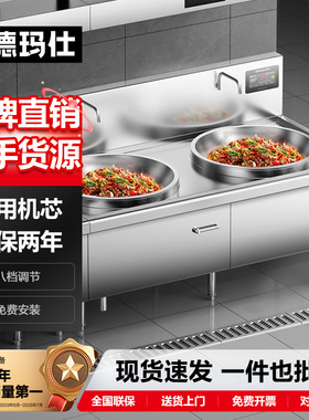 德玛仕(DEMASHI)商用大锅灶大炒双头大炒70锅径HW-SDC15C-07 #201