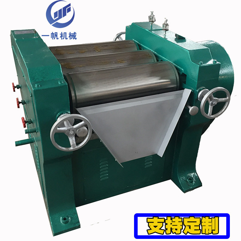 冷硬合金转轴式硅酮胶油墨颜料实验室研磨机 口红肥皂三辊研磨机