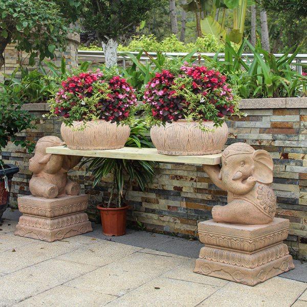 大象新中式阳台花园布置室外庭院花架入户创意装饰户外置物架,家居饰品,户外/庭院摆件,淘宝优惠券,粉丝福利购,淘宝优惠卷