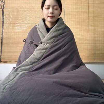 禅修多功能坐禅被打座垫棕垫打坐被二合一防滑落纯色蒲团可拆洗