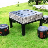 石桌石凳庭院花园户外室外休闲仿古围棋象棋石雕对弈棋盘桌桌子