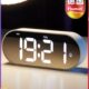 德国闹钟桌面静音座钟创意数字迷你儿童学生客厅家用时尚 电子台钟