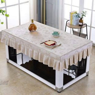 PU皮烤火桌布皮罩电炉取暖炉烤电炉罩加厚皮套防水防油防烫桌罩套