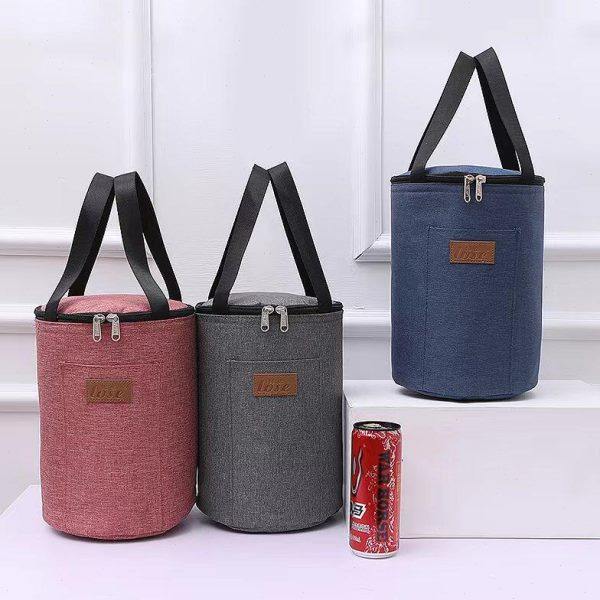 保温袋铝箔隔热焖烧壶水杯带饭便当包手提饭包圆形保温桶饭盒袋子,收纳整理,便当包,淘宝优惠券,粉丝福利购,淘宝优惠卷