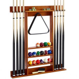 台球杆架桌球用品吊杆挂杆器球房壁挂式展示摆球收纳放杆架子