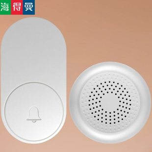 包邮自发电无线门铃一键静音响铃闪烁区分前后门呼叫海得曼Advent