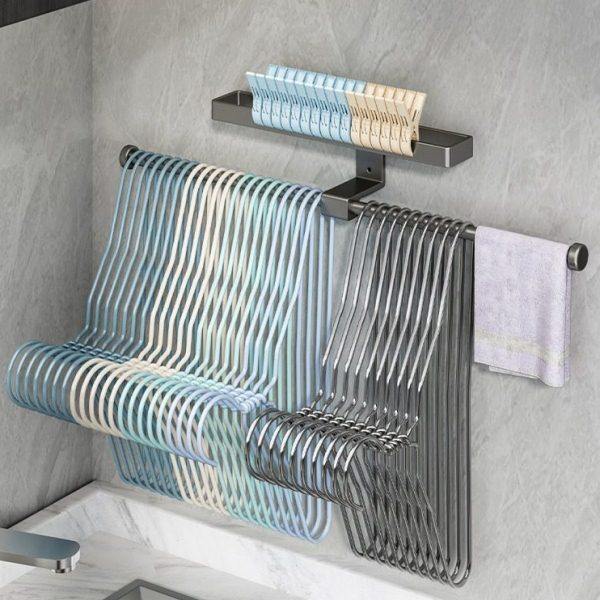 放晾衣架衣架收纳架免打孔壁挂式整理架子家用阳台放夹子挂钩杆,家装主材,隐形晾衣架,淘宝优惠券,粉丝福利购,淘宝优惠卷