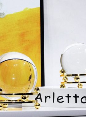 现代欧式水晶球家居饰品摆件样板房办公室玄关橱柜卧室桌面装饰