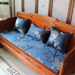 新中式 红实木沙发座垫罗汉床垫子联邦椅子单人组合防滑可拆洗定做