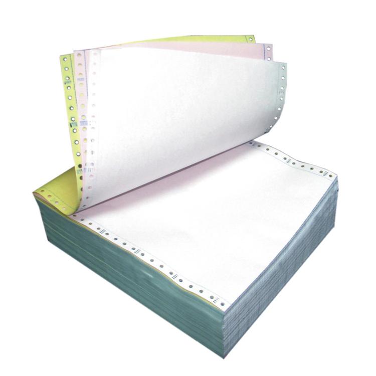 三层带孔打印纸电脑连针式机打印纸彩色撕边241/120三联1/2/3等份