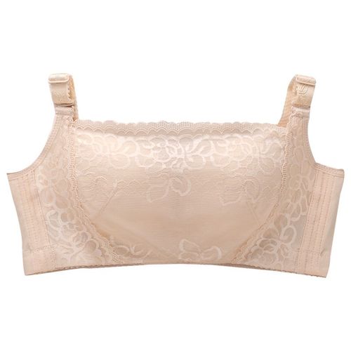 内衣女聚拢小胸夏季白色透气蕾丝防走光抹胸式文胸薄款无钢圈胸罩