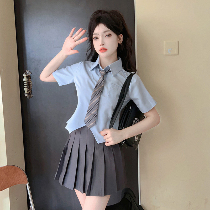 jk制服套装女职业衬衫空姐学院风美容H院养生馆会所足浴技师工作