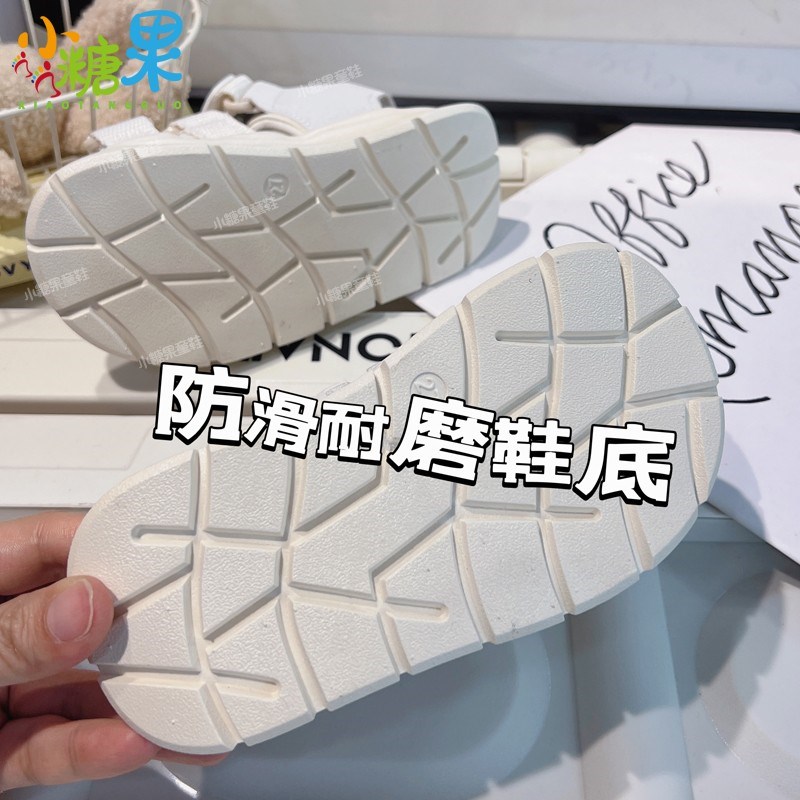 男童白色运动凉鞋2024新款夏季儿童鞋子防滑软底轻便小男孩沙滩鞋