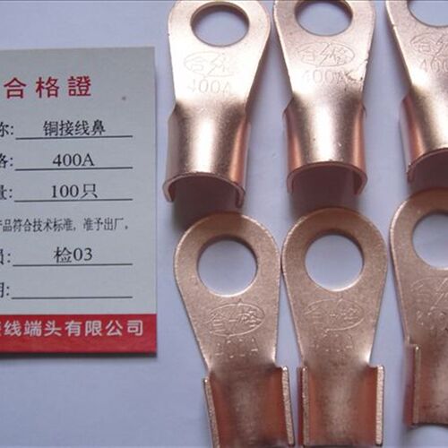 OT-4b00A 100只/包 铜接线鼻 铜开口鼻 铜鼻子铜线耳厚薄都有