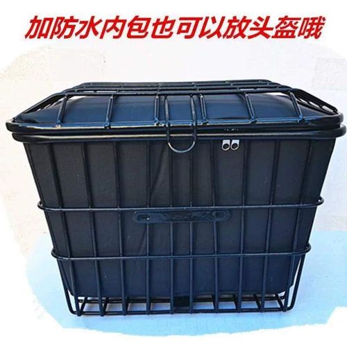折叠电动车车筐包前用山地自行车头盔加粗后置大号娄内防雨菜篮子