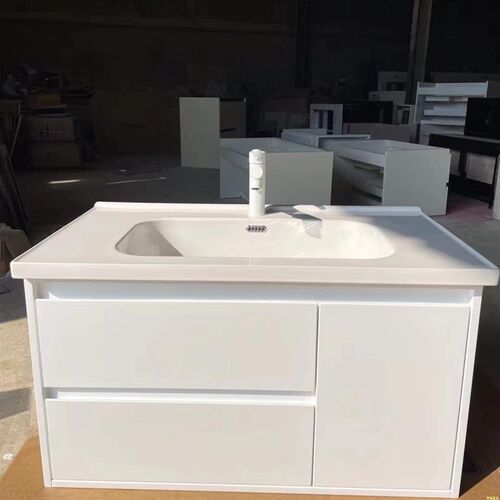 现代简约浴室U柜组合卫生间陶瓷一体盆橡木烤漆洗脸盆挂式洗手台