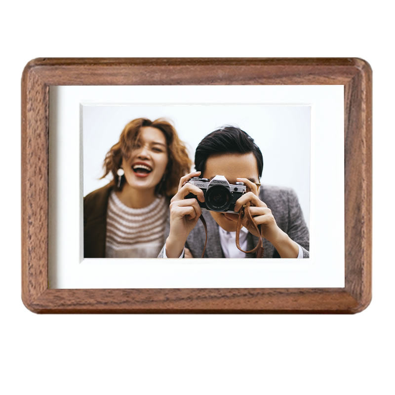 洗照片相框3寸情侣实木照片框正方形5寸相片框结婚迷你4寸小摆台