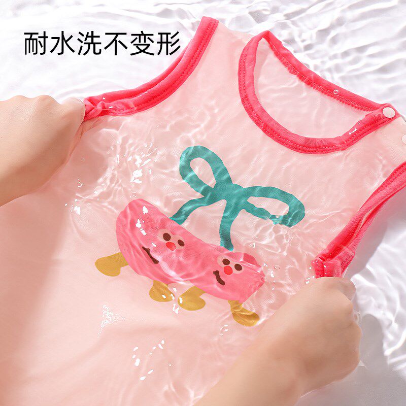 婴儿连体衣女宝宝无袖夏季薄款吸汗透气可爱公主包屁夏装超萌