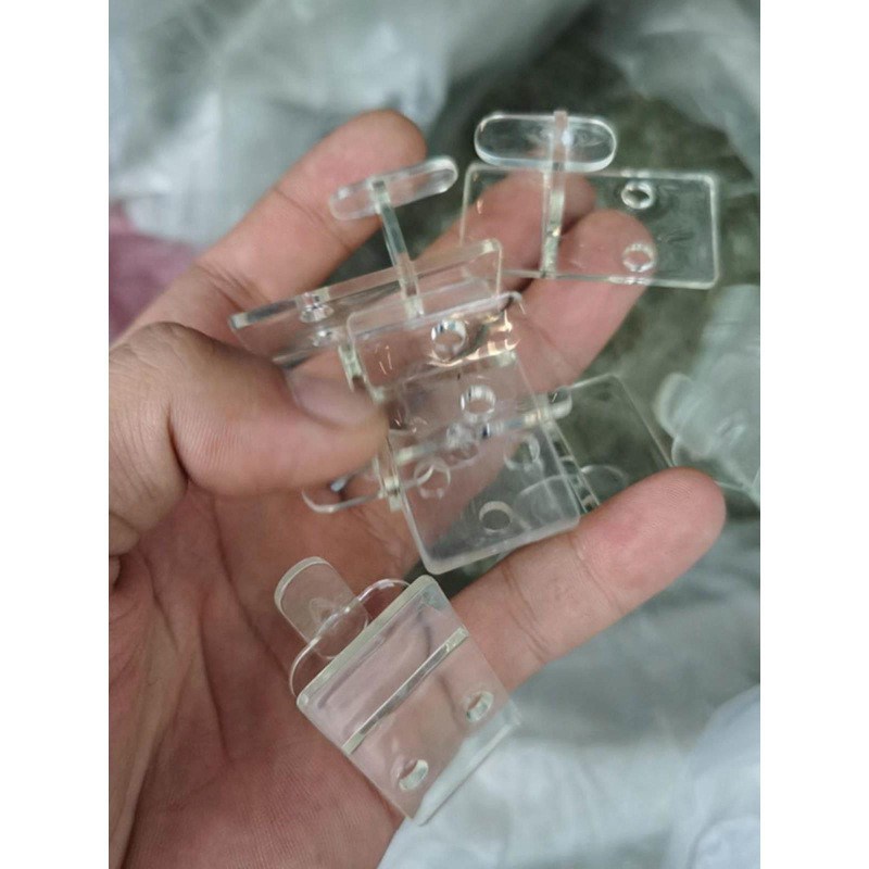 #瓷砖展示架挂钩冲孔条挂钩冲孔管冲孔板中钩透明水晶墙砖挂钩