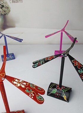 竹子木制竹蜻蜓蜻蜓活动现场装饰品小件创意平衡玩具小玩具