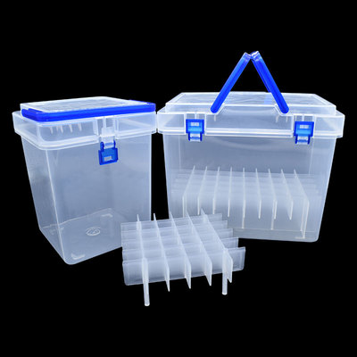 千彩乐 马克笔盒子收纳盒大容量马克笔收纳笔盒便携手提12/24/36/