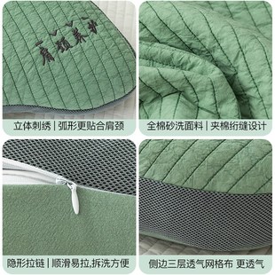 艾洛琳颈椎枕头护颈椎助睡眠睡觉专用艾草荞麦皮枕芯单人成人硬枕