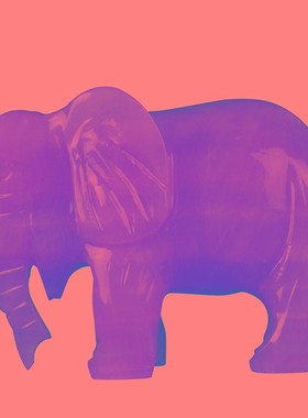 大象摆件一对招财玉石吸水象客厅玄关黄玉小装饰开业乔迁新居礼品