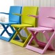 瀛欣加厚折叠椅子靠背塑料便携式 户外家用创意带扶手小板凳儿童椅