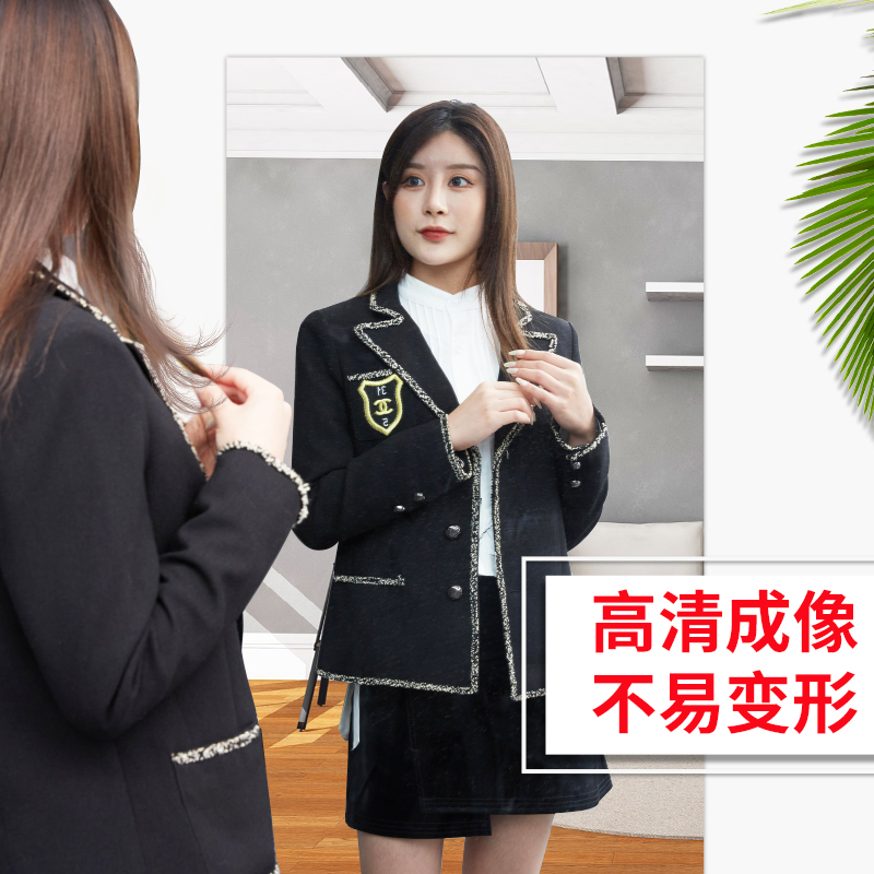 全身镜贴墙自粘免打孔软镜子卫生间浴室试衣镜亚克力高清壁挂