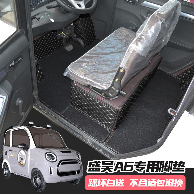 盛昊A2A4A6A8电动四轮车汽车专用全包围覆盖脚垫环保丝圈防滑地垫