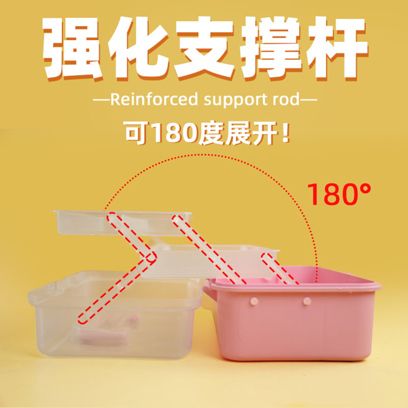 美术生工具箱大容量三层水粉丙烯颜料盒子网红塑料手提分格收纳盒