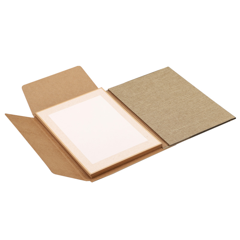 古法宣纸画片加厚免装裱包边软卡镜片生宣卡纸珊瑚笺半生熟楮皮麻