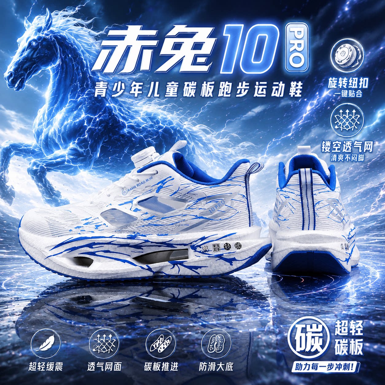 赤兔10pro儿童运动鞋夏季