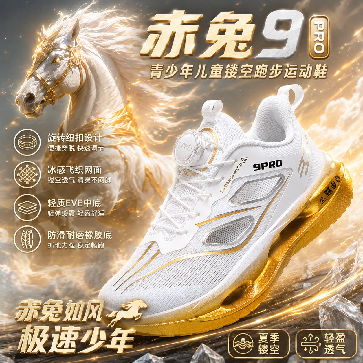 男童鞋凉赤兔9pro跑步2026