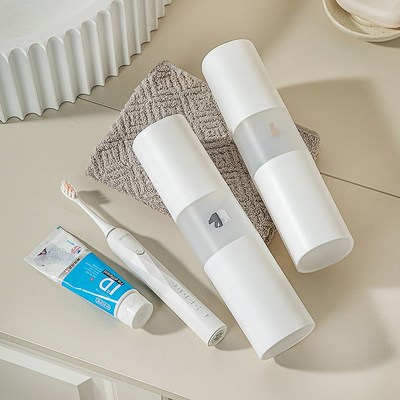 升级透气电动牙刷收纳盒加长出差旅行便携式洗漱杯学生宿舍刷牙杯