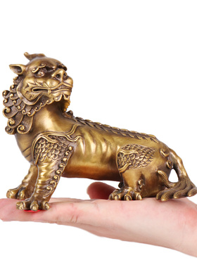 九华山镇山神兽纯铜谛听摆件地藏王坐骑客厅办公室装饰品开业礼品