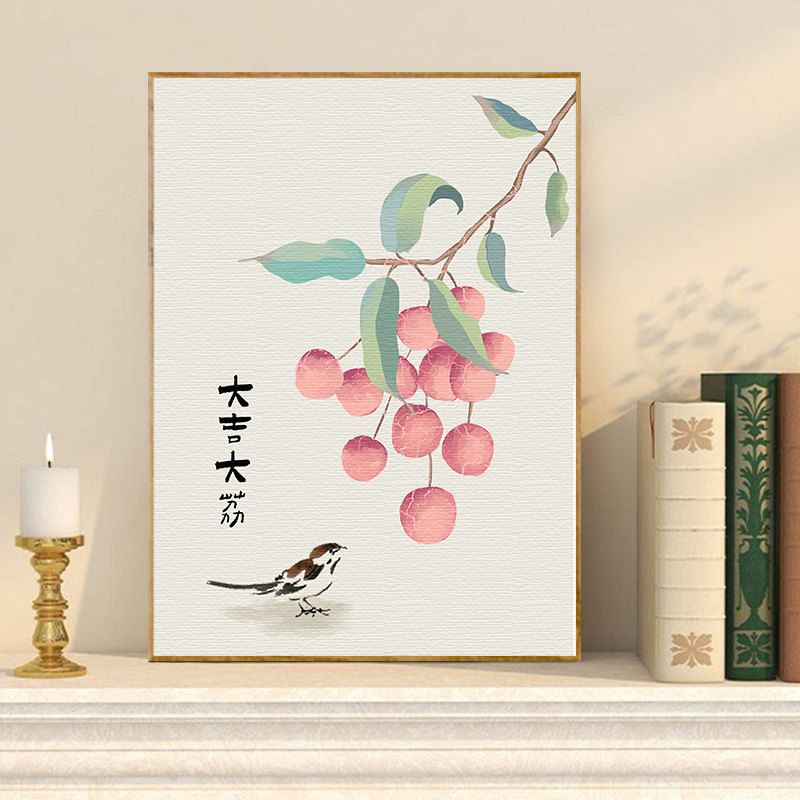 diy数字油画中式客厅手工填色油画风景数学手绘涂色油彩装饰画