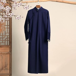 马褂五四青年伴郎服男民国复古唐装 长衫 长袍中国风演出服 中式 新款